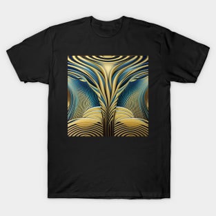 Pouring Out the Gold - Teal and Gold Flow T-Shirt